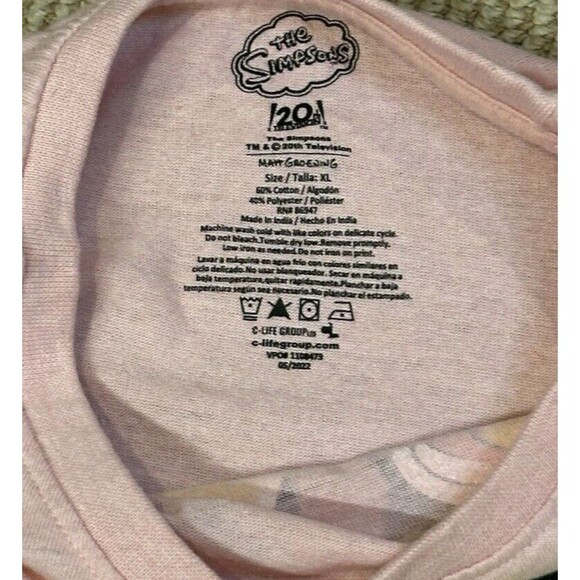 The Simpsons pink T-shirt XL skateboard graffiti Bart Simpson - Picture 6 of 8